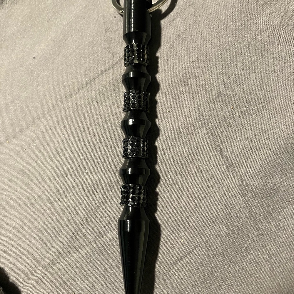 Black Rhinestone Self-Defense Keychain